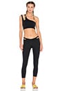 view 4 of 4 Asymmetrical Cutout Sports Bra in Black