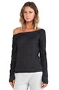 view 1 of 4 So Low Ballet Sweatshirt with Thumbholes in Black