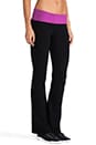 view 2 of 6 Fold Over Boot Cut Pant in Black/Flora in Black & Flora