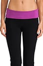 view 4 of 6 Fold Over Boot Cut Pant in Black/Flora in Black & Flora