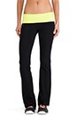 view 1 of 6 Fold Over Boot Cut Pant in Black & Citron
