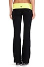 view 3 of 6 Fold Over Boot Cut Pant in Black & Citron