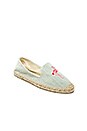 view 2 of 5 Flamingo Embroidered Espadrille in Light Chambray