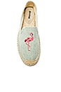 view 4 of 5 Flamingo Embroidered Espadrille in Light Chambray