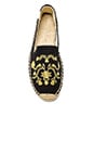 view 3 of 5 Embroidered Smoking Slipper in Black & Gold