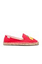 view 2 of 5 Lemons Embroidered Smoking Slipper in Coral Linen