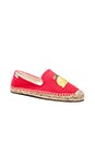 view 3 of 5 Lemons Embroidered Smoking Slipper in Coral Linen