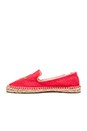 view 5 of 5 Lemons Embroidered Smoking Slipper in Coral Linen