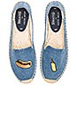 view 1 of 5 SLIPPERS BRODERIE SMOKING in Medium Denim