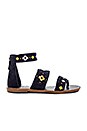 view 1 of 5 SANDALES BRODÉES TROIS BANDES in Midnight Blue