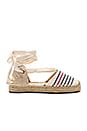 view 1 of 5 Striped Gladiator Sandal in Red Navy Natural
