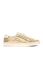 view 1 of 6 Metallic Lace Up Sneaker in Pale Gold