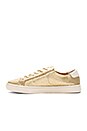 view 5 of 6 Metallic Lace Up Sneaker in Pale Gold
