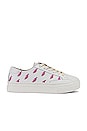 view 1 of 6 Lightening Strikes Platform Ibiza Sneaker in White
