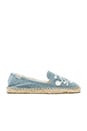 view 2 of 5 Mexican Embroidered Espadille in Chambray & Cream