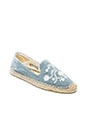 view 3 of 5 Mexican Embroidered Espadille in Chambray & Cream