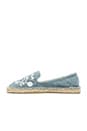 view 5 of 5 Mexican Embroidered Espadille in Chambray & Cream