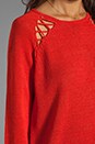 view 4 of 5 Laced Knit Sweater in Flame