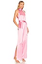 view 2 of 3 Silky Halter Jumpsuit in Pink