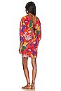 view 3 of 3 Floral Open Back Mini Dress in Red Combo