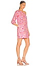 view 2 of 3 Mini Floral One Shoulder Dress in Pink Combo