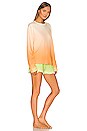 view 2 of 3 Top and Short Set in Orange Combo