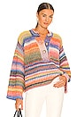 view 1 of 4 Ombre Henley Sweater in Rainbow Multi