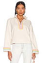 view 1 of 4 Rainbow Applique Quarter Zip Sweatshirt in Rainbow Multi
