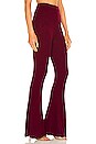 view 2 of 4 Ribbed Knitted Flare Pants in Burgundy