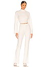 view 4 of 4 Ribbed Textured Open Back Top in Ivory