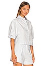 view 2 of 4 Puff Sleeve Button Up in Blue