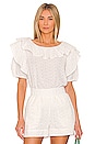 view 1 of 4 Eyelet Ruffled Top in White