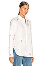 view 2 of 4 Embroidered Button Up Top in White