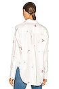 view 3 of 4 Embroidered Button Up Top in White