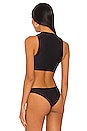 view 3 of 4 Cinched Tank Bikini Top in Black