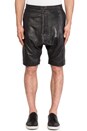 view 1 of 3 Ziggy Drop Crotch Leather Short in Black