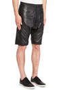 view 2 of 3 Ziggy Drop Crotch Leather Short in Black