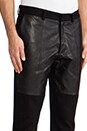 view 4 of 5 Leather Panel Trouser in Black