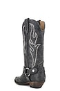 view 3 of 5 Santa Fe Belt Boot in Black Crazed Leather