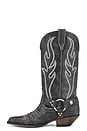 view 5 of 5 Santa Fe Belt Boot in Black Crazed Leather