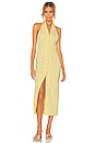 view 1 of 4 ROBE MAXI CELIA in Yellow Gingham
