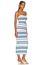 view 2 of 3 Selima Striped Tube Dress in Blue & Cream Multi