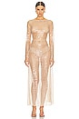 view 1 of 4 Aura Embellished Maxi Dress in Nude