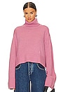 view 1 of 5 Olisa Oversized Turtleneck in Pink