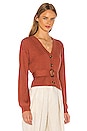 view 2 of 5 Romi Belted Cardigan in Terracotta