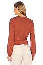 view 3 of 5 Romi Belted Cardigan in Terracotta