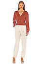 view 4 of 5 Romi Belted Cardigan in Terracotta