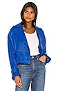 view 2 of 5 Dani Leather Jacket in Princess Blue