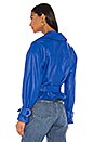 view 4 of 5 Dani Leather Jacket in Princess Blue