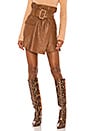 view 1 of 4 FALDA CUERO BRANDY in Brown